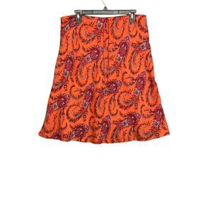 90s Vintage Giorgio Fiorlini Boho Paisley Midi Skirt Women’s Size Large Y2K